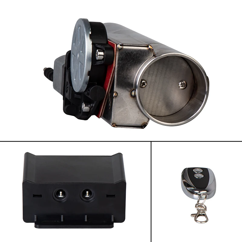 Válvula de escape eléctrica 76mm universal con telecomando