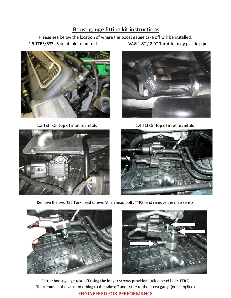Adaptador toma de vacío para manómetro turbo – Audi VW SEAT Skoda - imagen 3