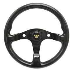 Volante fibra de carbono Spceddy racing 350mm 6 taladros bocina incluida