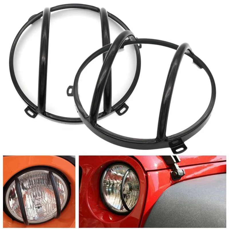 Rejilla protectora negra para la luz trasera de un Jeep Wrangler