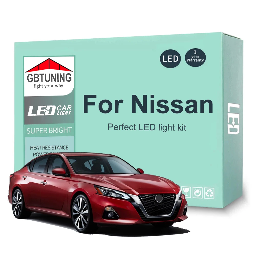 Kit de luz Interior LED para coche, para Nissan Micra K11 K12 K13 K14 Altima L31 L32 L33 L34 Note E11 E12 E13 Versa Maxima A33 A34 A35 A36