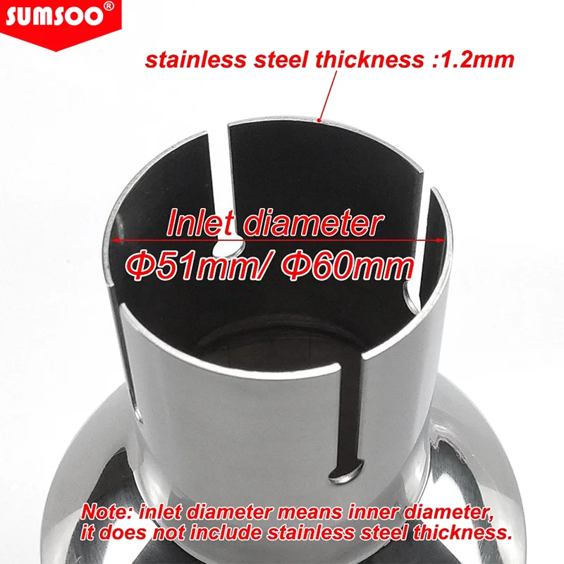 Silenciador de escape universal acero inoxidable 114 mm - imagen 3