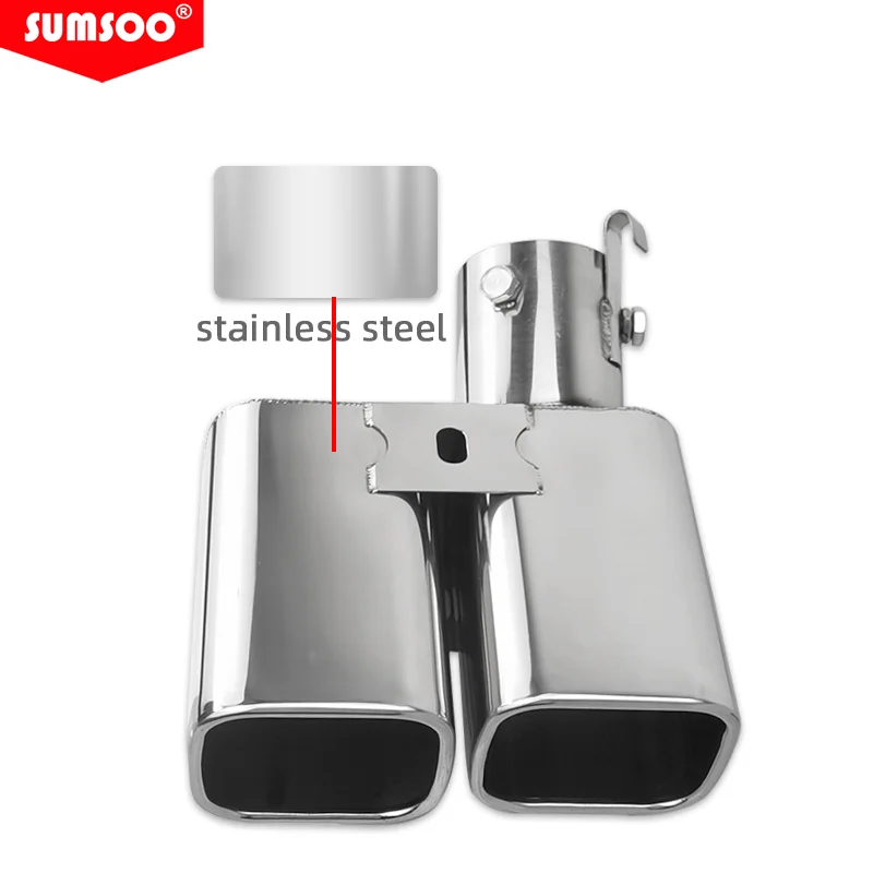 Punta escape doble Sumsoo acero inoxidable universal - imagen 2