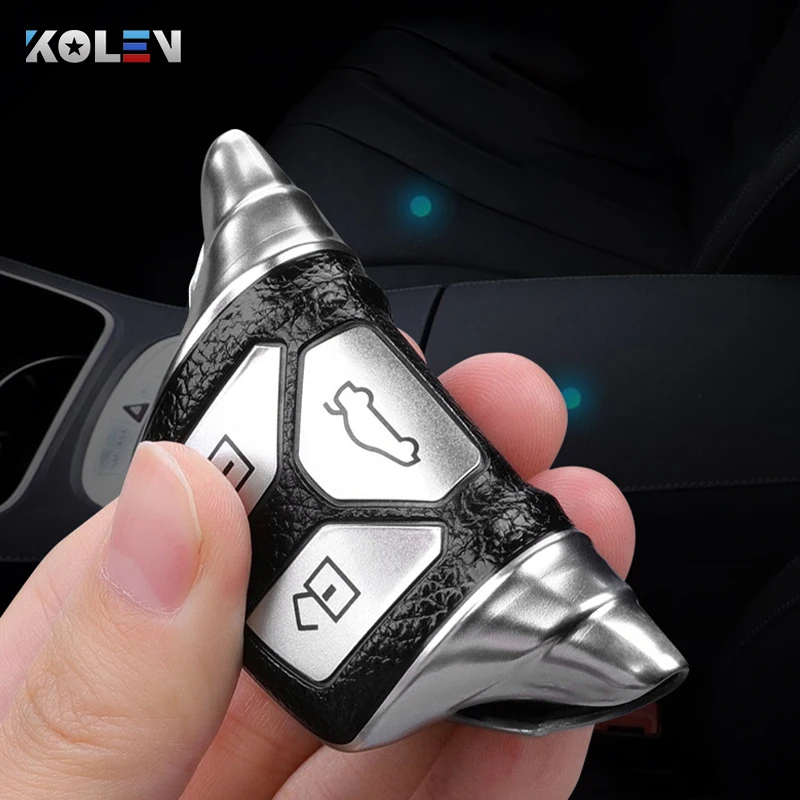 Funda de llave remota Audi A4 B9 de cuero y TPU - imagen 5