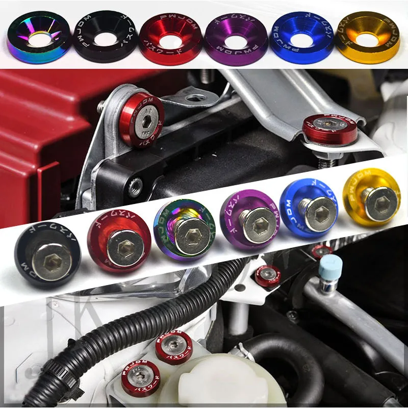 Tornillos M6 de aluminio JDM para parachoques y guardabarros - imagen 4