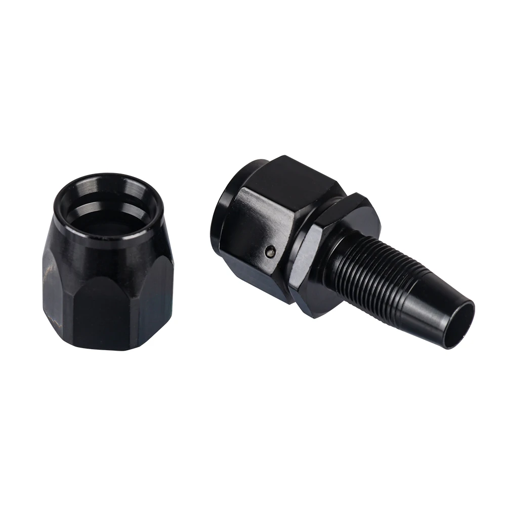Racores AN reutilizables de aluminio negro para combustible y aceite - imagen 3