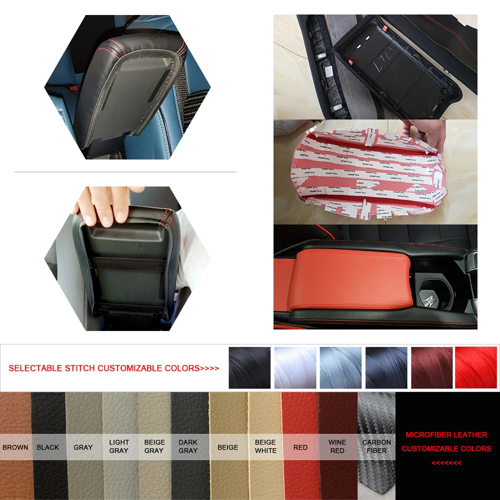 Funda de cuero para reposabrazos Audi Q5 2010-2018 - imagen 4