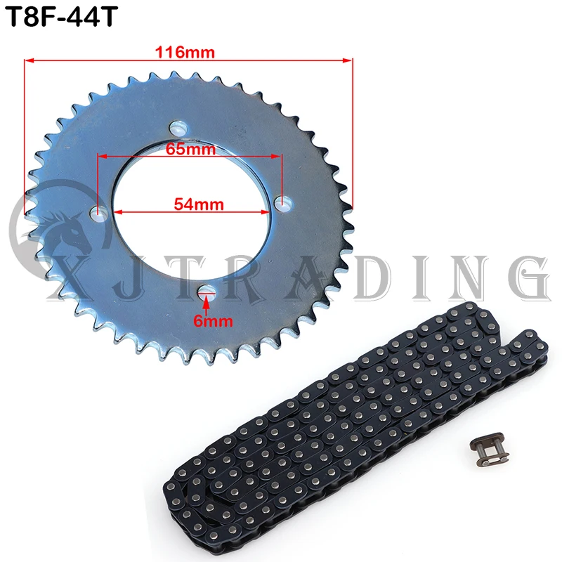 Detalle de la cadena T8F de 136 eslabones