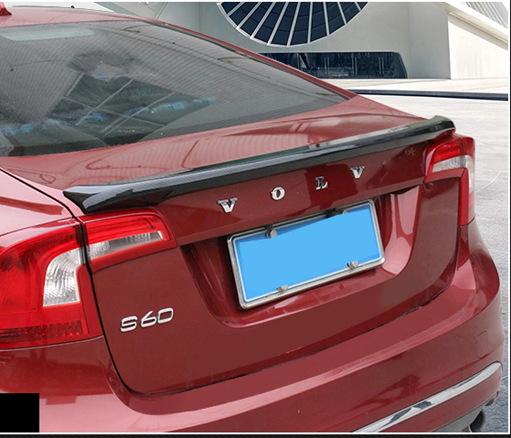 Estilo de coche ABS plástico sin pintar Primer Color techo trasero maletero alerón para Volvo S60 s60l S60L alerón 2012-2017 - imagen 3