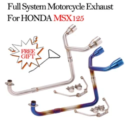 Tubo escape doble Honda Grom MSX125 – silenciador modificado