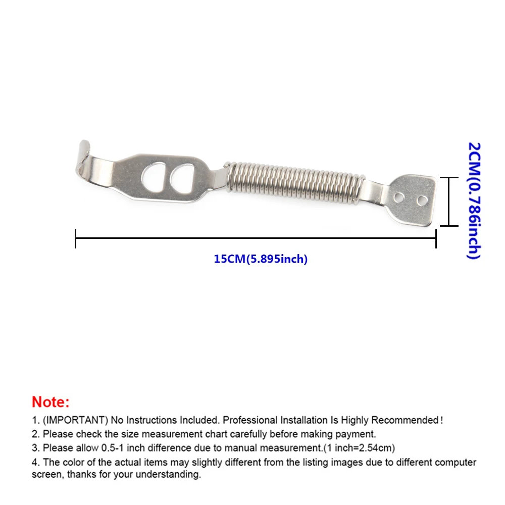 Kit clips muelles capó acero inoxidable para coche deportivo - imagen 2