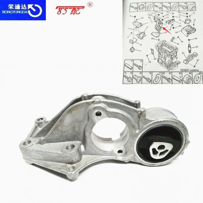 Soporte motor inferior 1807L4 Peugeot 206/207/307/308 y Citroën C2