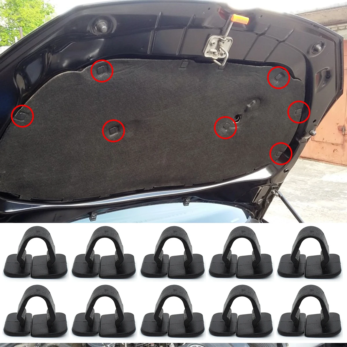 Clip aislamiento capó 1H5863849 – Compatible VW SEAT Skoda - imagen 2