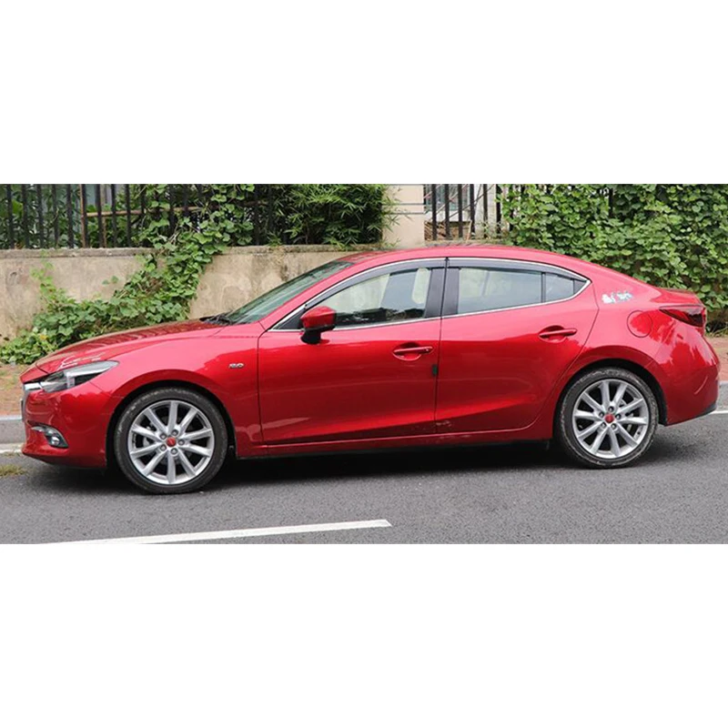 Visera de ventilación para Mazda 3 Axela Sedan, accesorios decorativos para ventanas laterales, protección contra la lluvia y el sol, 2014 - 2017 - imagen 4