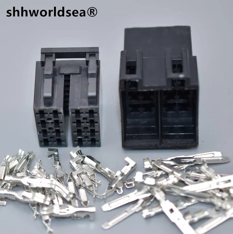 Shhworldsea Conector ISO automotriz para audio 3,5 mm - macho y hembra