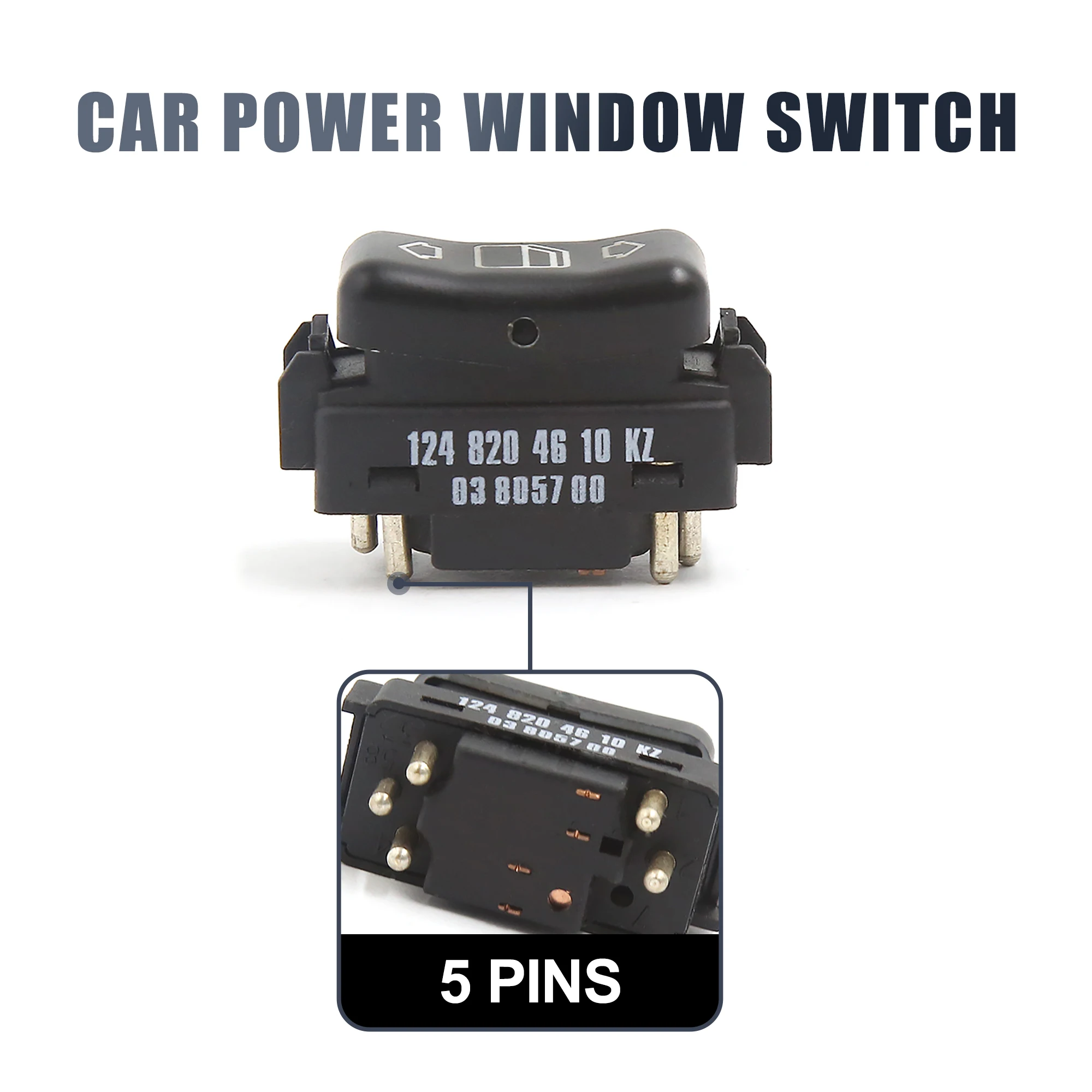 AUTOHAUX Interruptor elevalunas 1248204610 – Mercedes W124/W201 - imagen 5