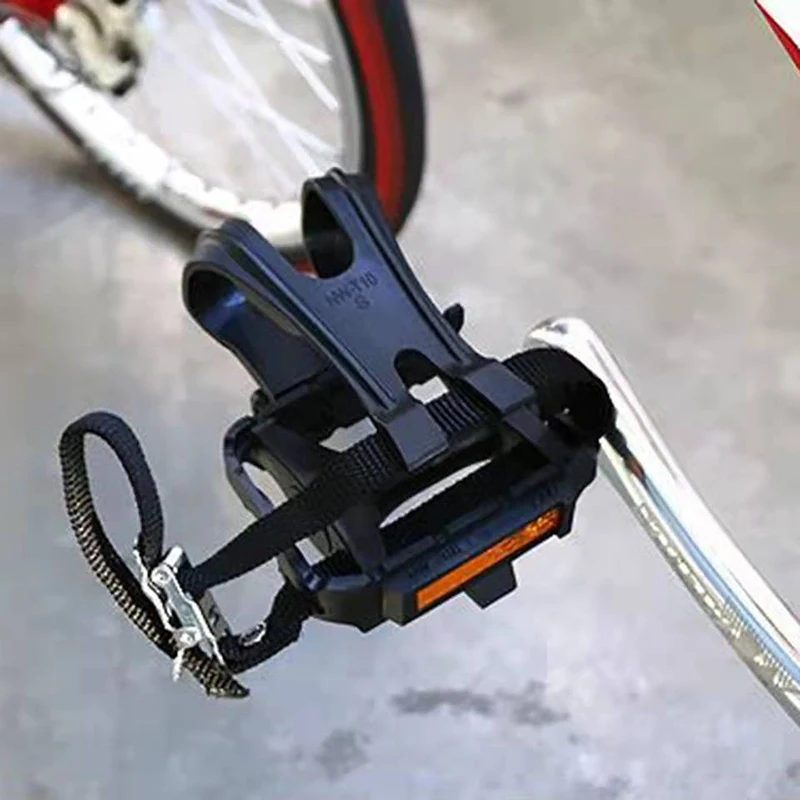 Pinza pedal MTB negras con correas – ciclismo montaña y carretera - imagen 4