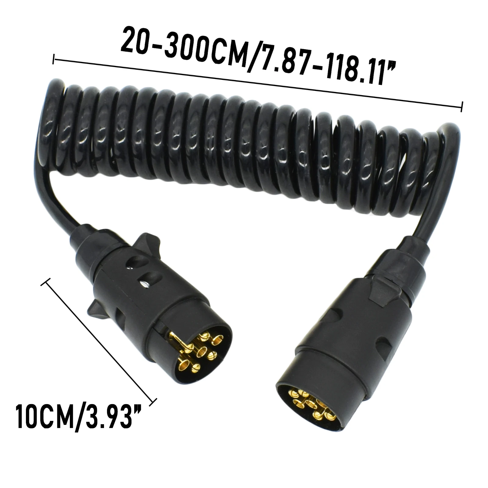 Cable extensión para luces de remolque 7 pines macho a macho - imagen 2