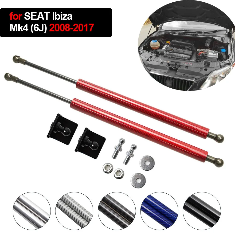 Puntales de gas para capo SEAT Ibiza 6J - elevacion en carbono
