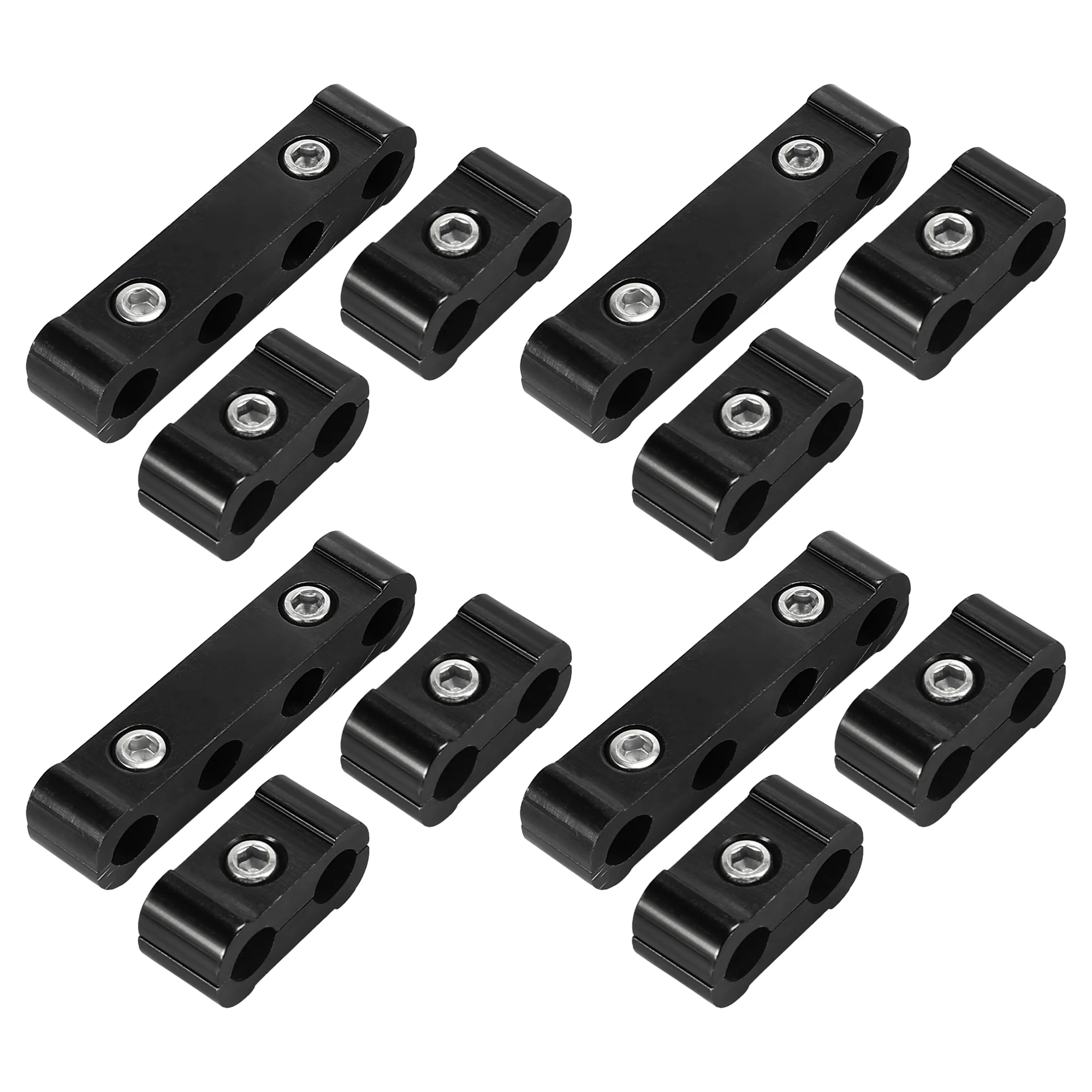 X Autohaux-separador de cables de bujía de motor de coche, separador de cables, telares, divisores, abrazadera organizadora, Clip de Cable de encendido de aleación de aluminio, 8mm, 4 juegos - imagen 2