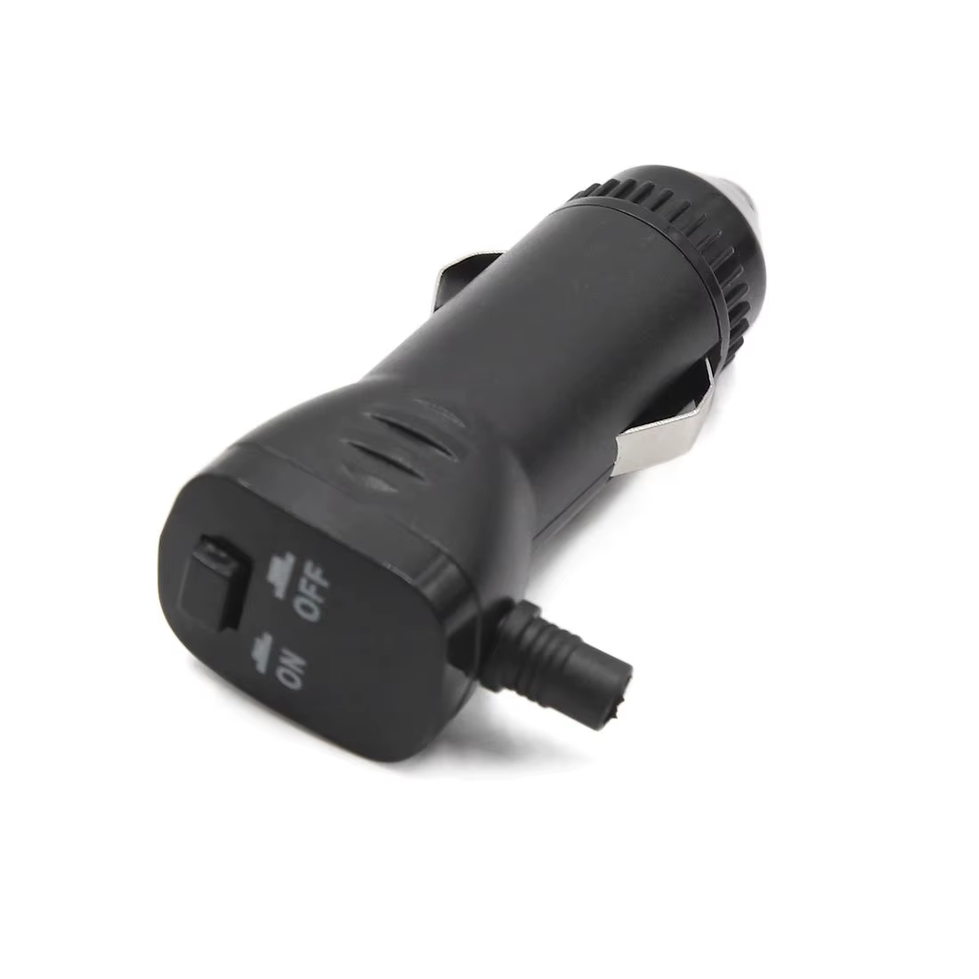 X Autohaux Toma de mechero 12/24 V con interruptor, negra - imagen 2
