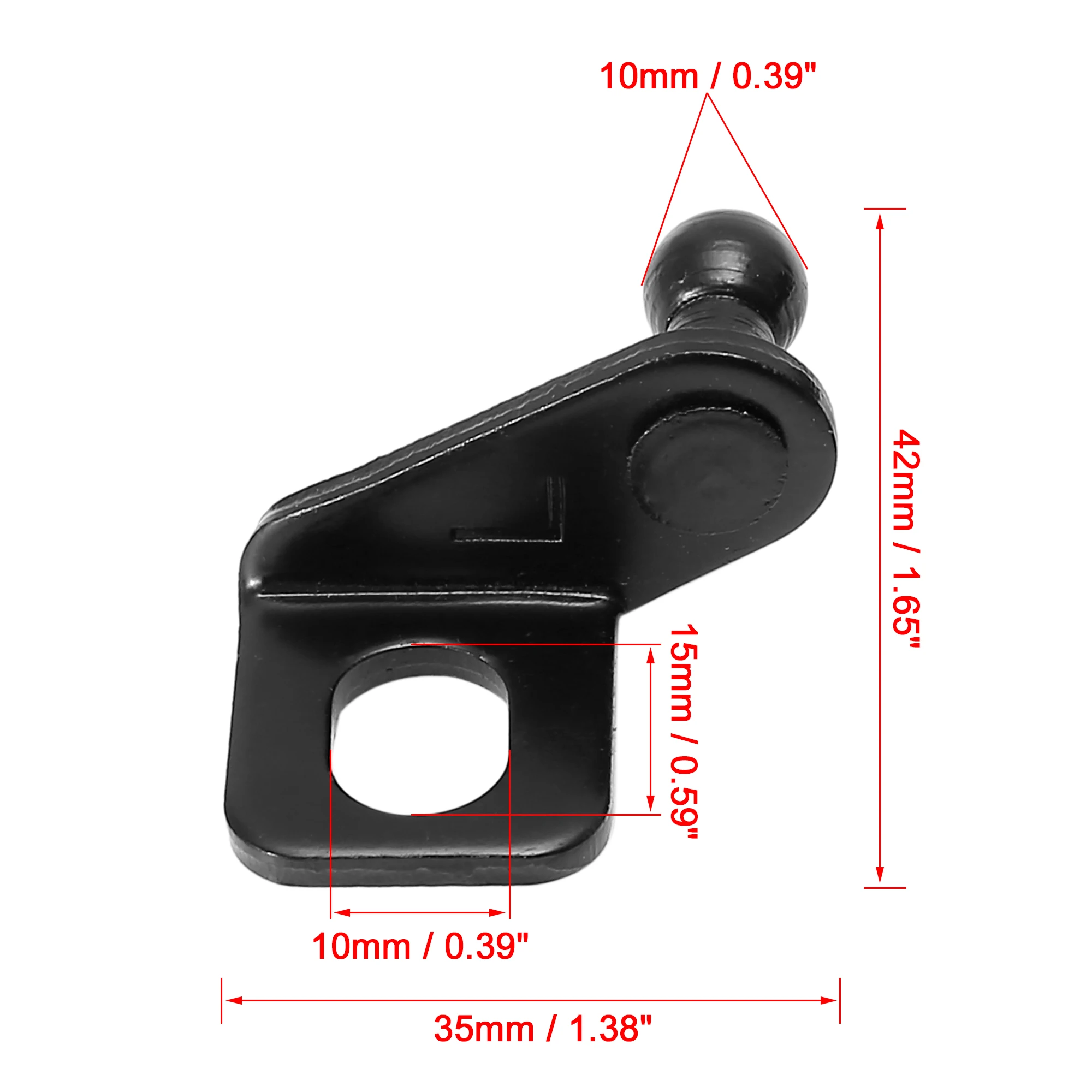 Autohaux Soportes con perno esférico de 10 mm para amortiguador de gas - imagen 2