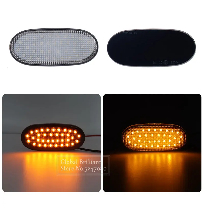 Luz de posición lateral 2x/6x36LED, luz indicadora de señal de giro, lámpara de Panel repetidor para Volkswagen Crafter 2006 para Benz Sprinter W906 - imagen 4