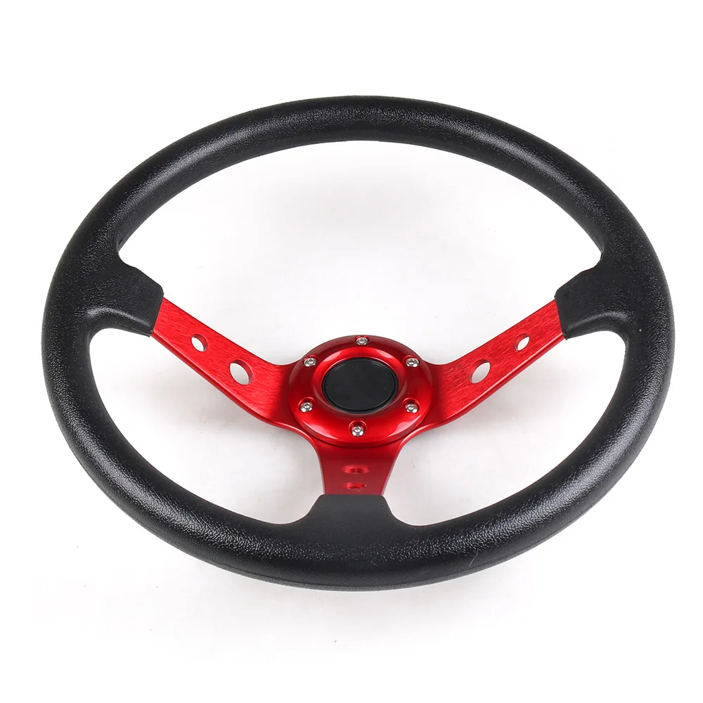 Volante cóncavo universal de 350 mm en cuero sintético y aluminio - imagen 2