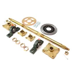 Eje trasero completo para Quad ATV y go-kart con soporte y bujes