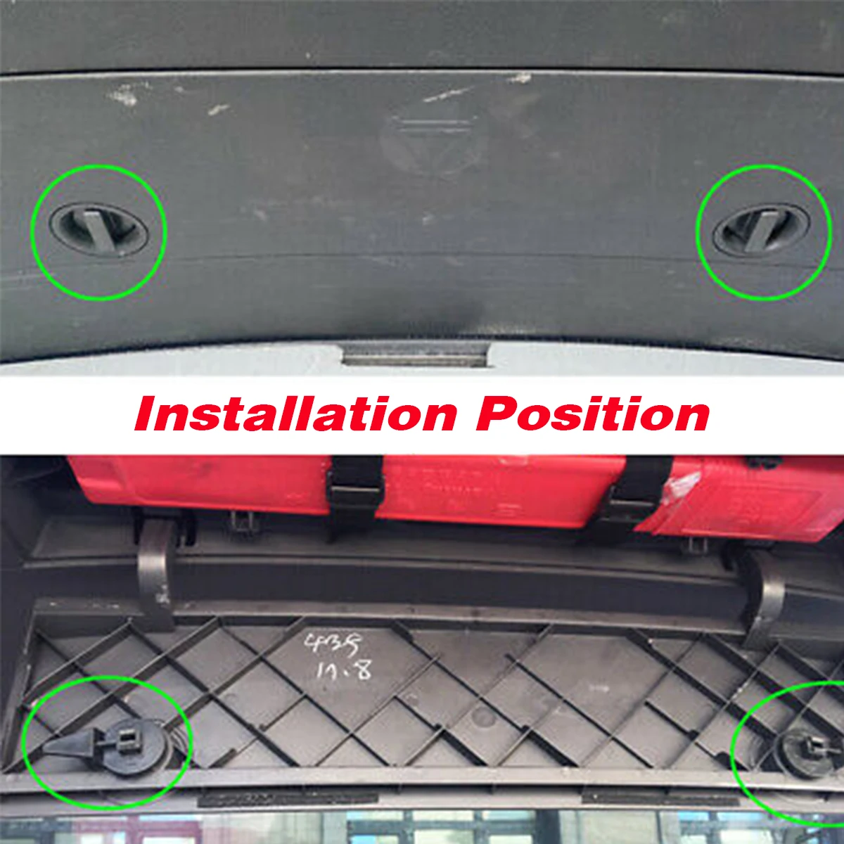 Clip de puerta trasera VW Tiguan y Touran con cubierta triangular - imagen 5
