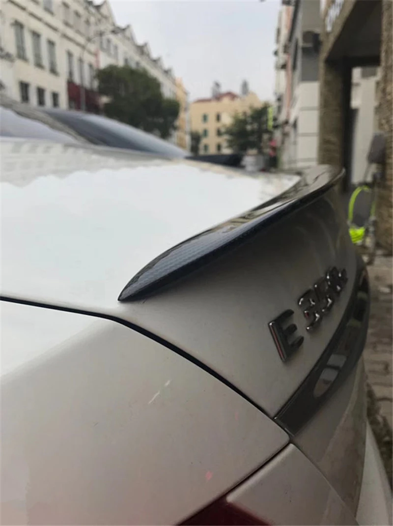 Alerón trasero de fibra de carbono Clase E para Mercedes Benz W213 E200 E300 E400 E550 E63 AMG Sedan 4 puertas 2016 2017 - imagen 4