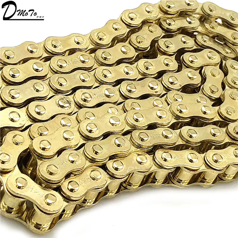 Cadena 420 dorada con retenes O-ring para pit bike CRF y SSR - imagen 5
