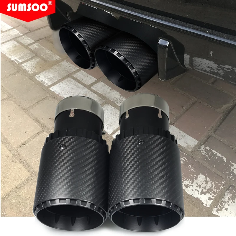 Cola de escape fibra carbono tipo bullet – VW Golf