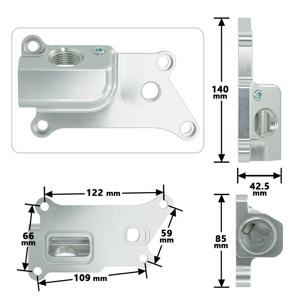 Carcasa refrigerante superior Honda K24/K20Z3 con cuello relleno - imagen 5