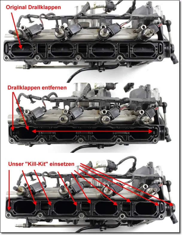 Kit de anulación de mariposas de admisión 2.0 TFSI para Golf y Audi - imagen 2