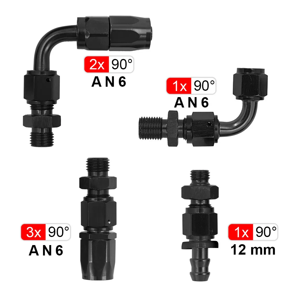 Regulador universal de combustible ajustable AN6 con manómetro - imagen 3