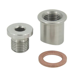 Sonda lambda O2 de acero inoxidable con adaptador M12-M18