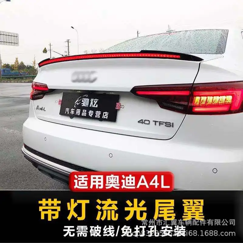 Alerón trasero ABS con luz de freno dinámica para Audi A4 B9 - imagen 3
