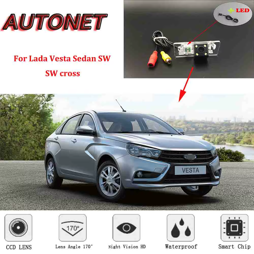 Cámara trasera AUTONET con visión nocturna para Lada Vesta