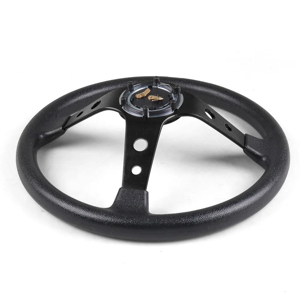 Volante cóncavo universal de 350 mm en cuero sintético y aluminio - imagen 4