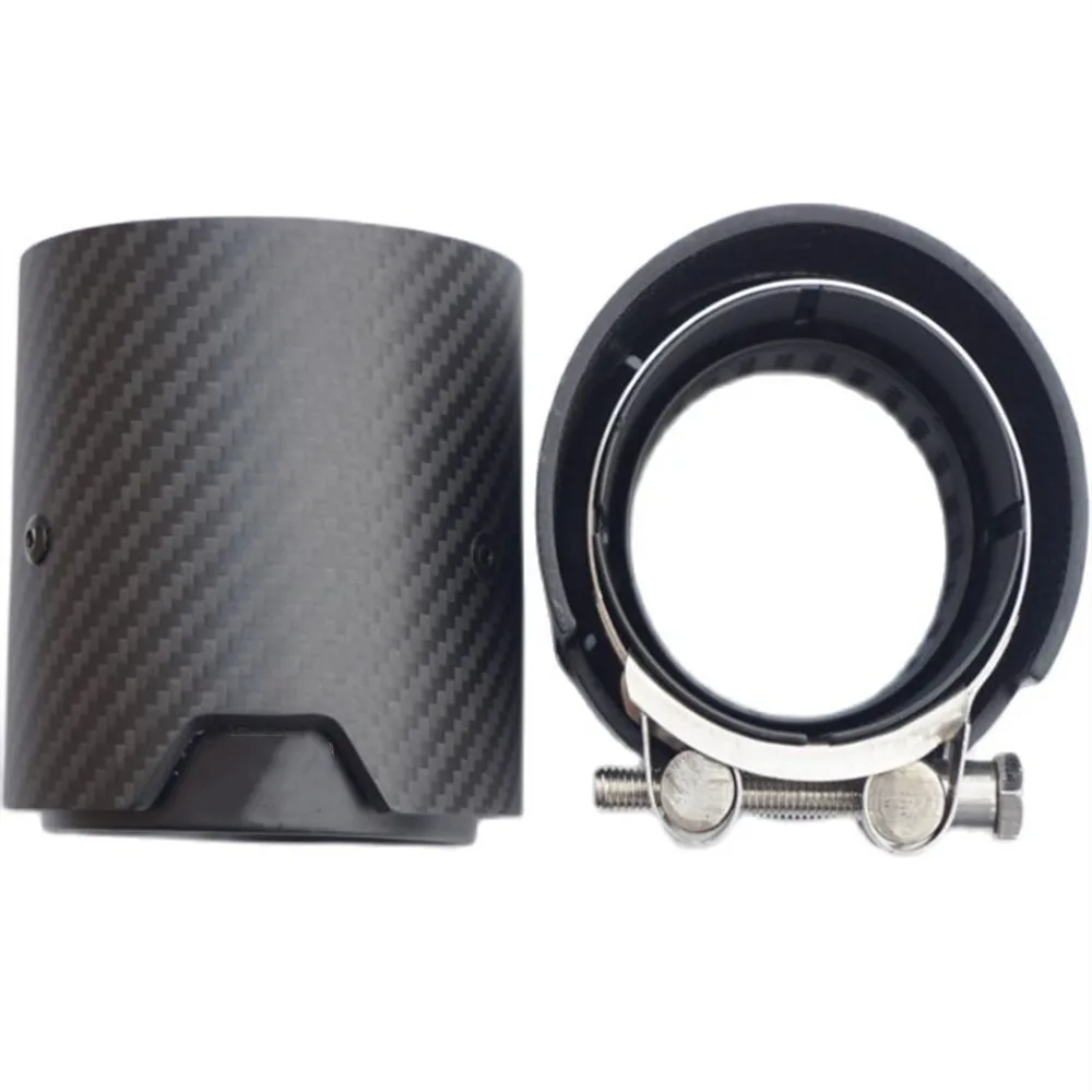 Punta de escape negra de fibra de carbono para BMW M2, M3 y M4