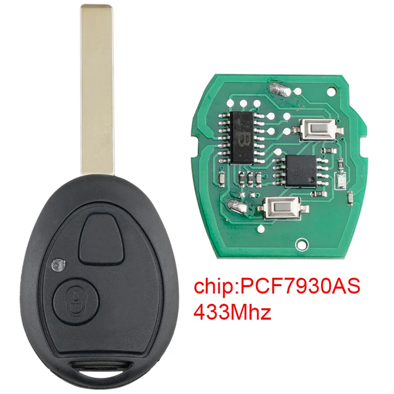 Mando coche 433 MHz 2 botones PCF7930AS para Land Rover 75/MG ZT