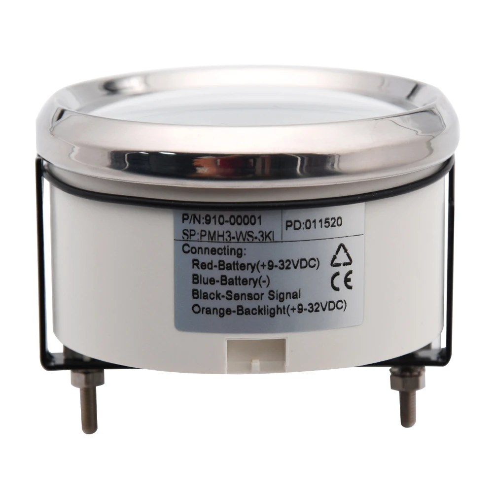 Tacómetro marinizado 12-24V con contador de horas y 85mm 0-3000 RPM - imagen 4