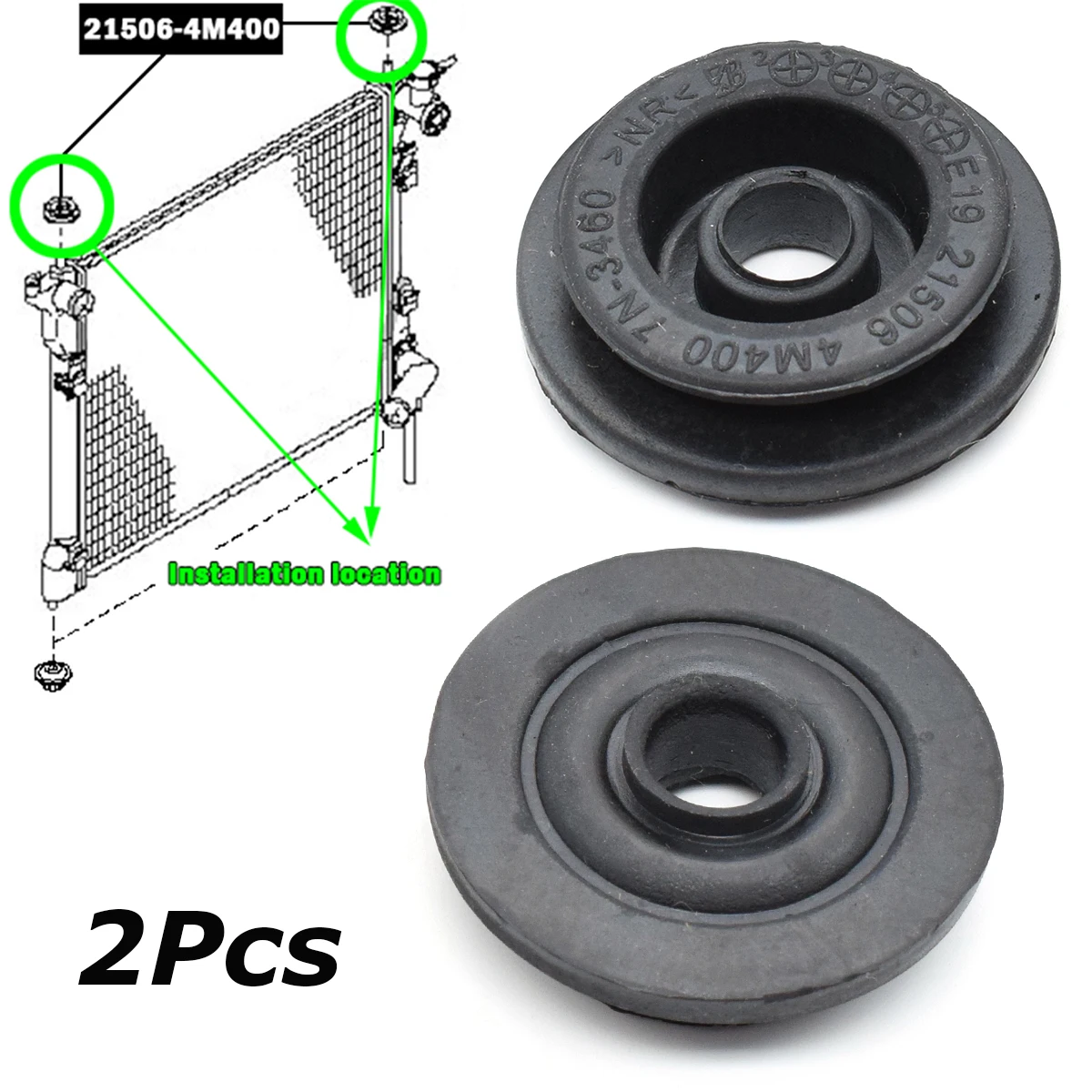 Casquillo soporte radiador Nissan X-Trail Qashqai T30-T32 - imagen 4
