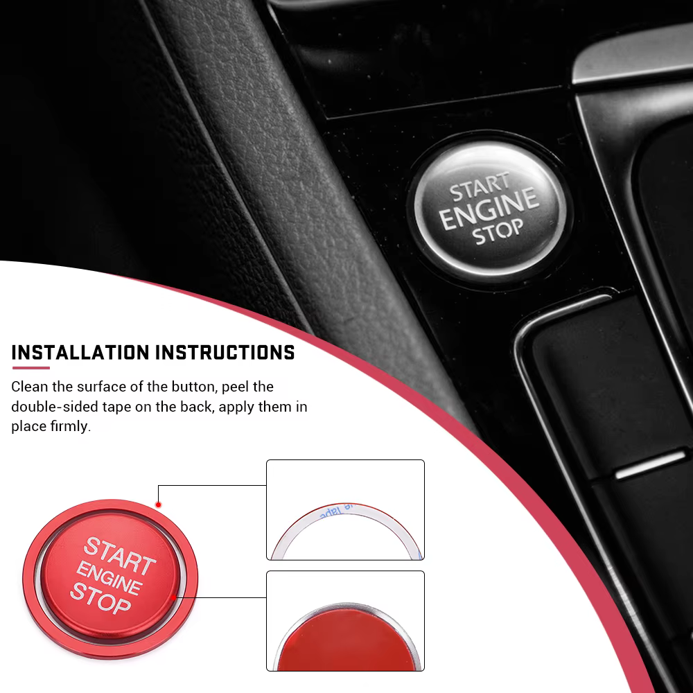 Anillo embellecedor botón Start-Stop para VW Golf 7 MK7 - imagen 5