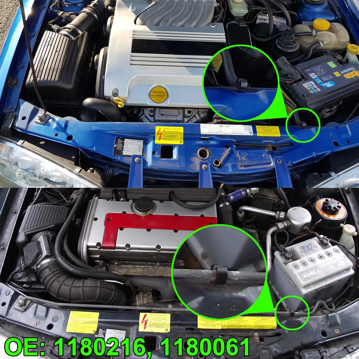 Soporte varilla capó Opel Astra G Zafira A Omega B Combo - imagen 4