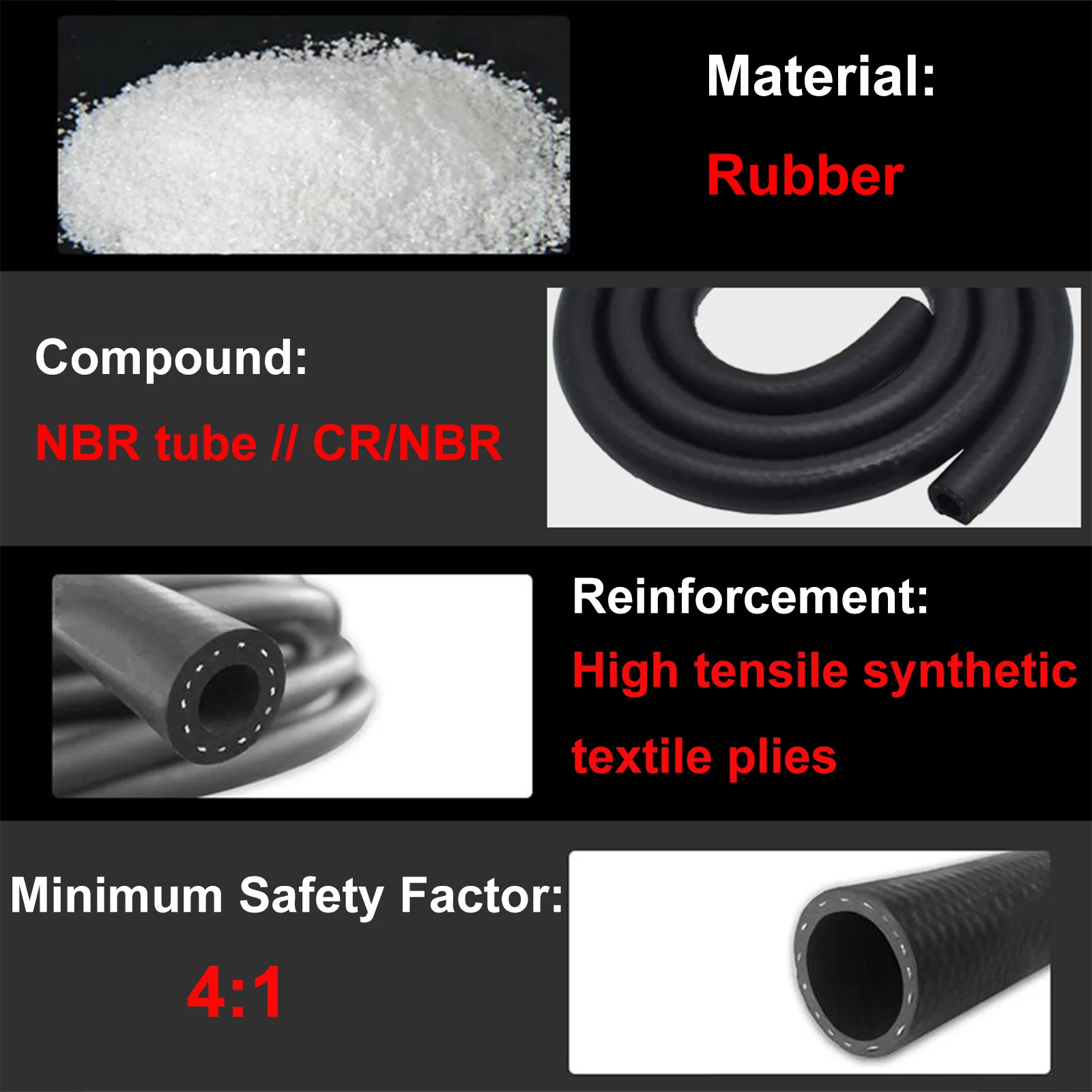Manguera combustible caucho 10mm x 5m – resistente gasolina y diésel - imagen 5