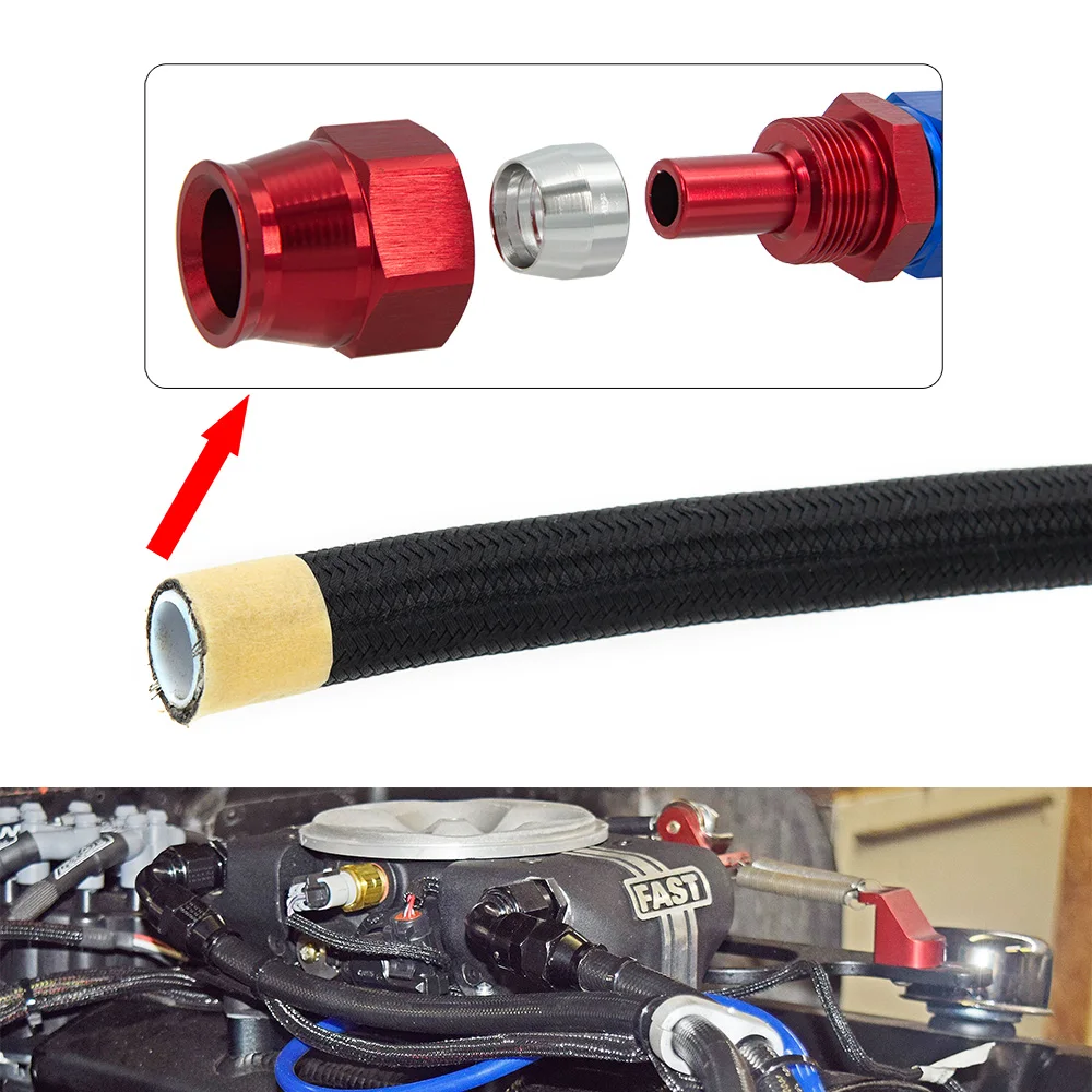 Manguera de combustible trenzada PTFE E85 AN6 AN8 AN10 – Universal 1 M - imagen 3