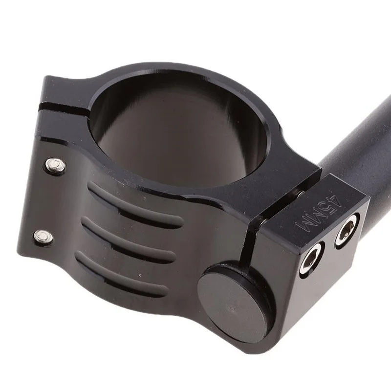 Cafe Racer-manillar de motocicleta, barra de manillar de motocicleta de carreras con Clip CNC ajustable en la horquilla del Motor 31 32 33 35 36 37 39 41 43 46MM, color negro cromado barra de manillar Manillar de motoc - imagen 5
