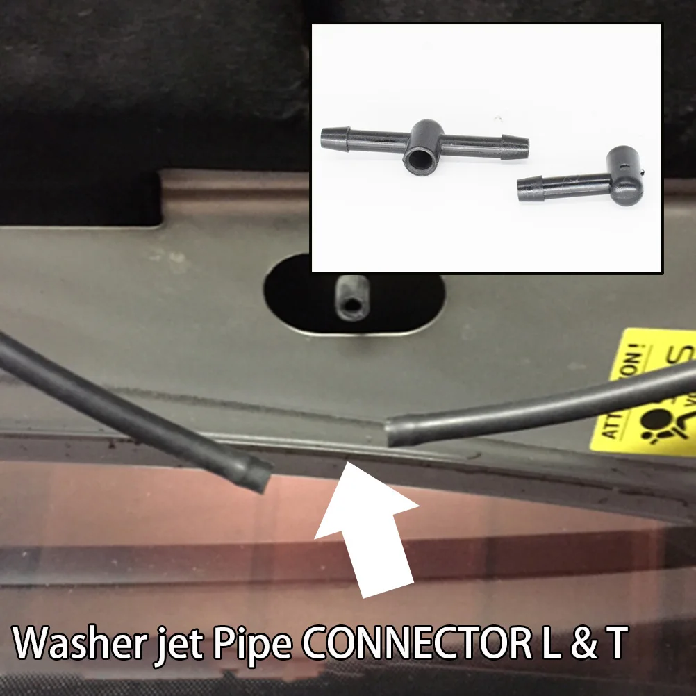 Kit de manguera con boquilla de chorro de agua para limpiaparabrisas de coche Universal, conector T & L, pieza para Ford Galaxy Focus Mondeo c-max Fiesta Fusion - imagen 3